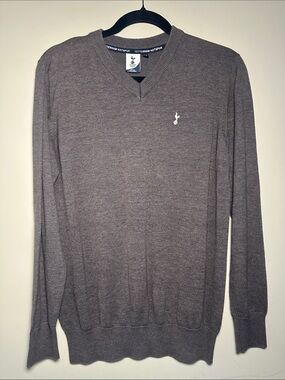 Tottenham Hotspur Men's V-Neck gray  Knit Sweater